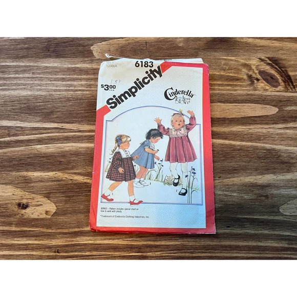 Simplicity 6183 Uncut toddler dress sewing pattern size 1 toddler - Picture 1 of 3